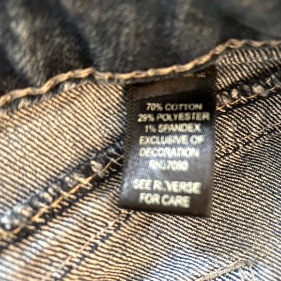 Cato Women’s Tapered Leg Jeans 16 Mid Rise Medium Wash Embroidered Stretch - Picture 7 of 7